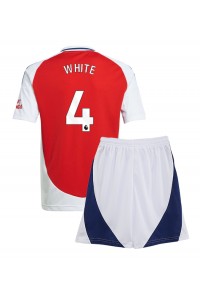 Fotbalové Dres Arsenal Ben White #4 Dětské Domácí Oblečení 2024-25 Krátký Rukáv (+ trenýrky)